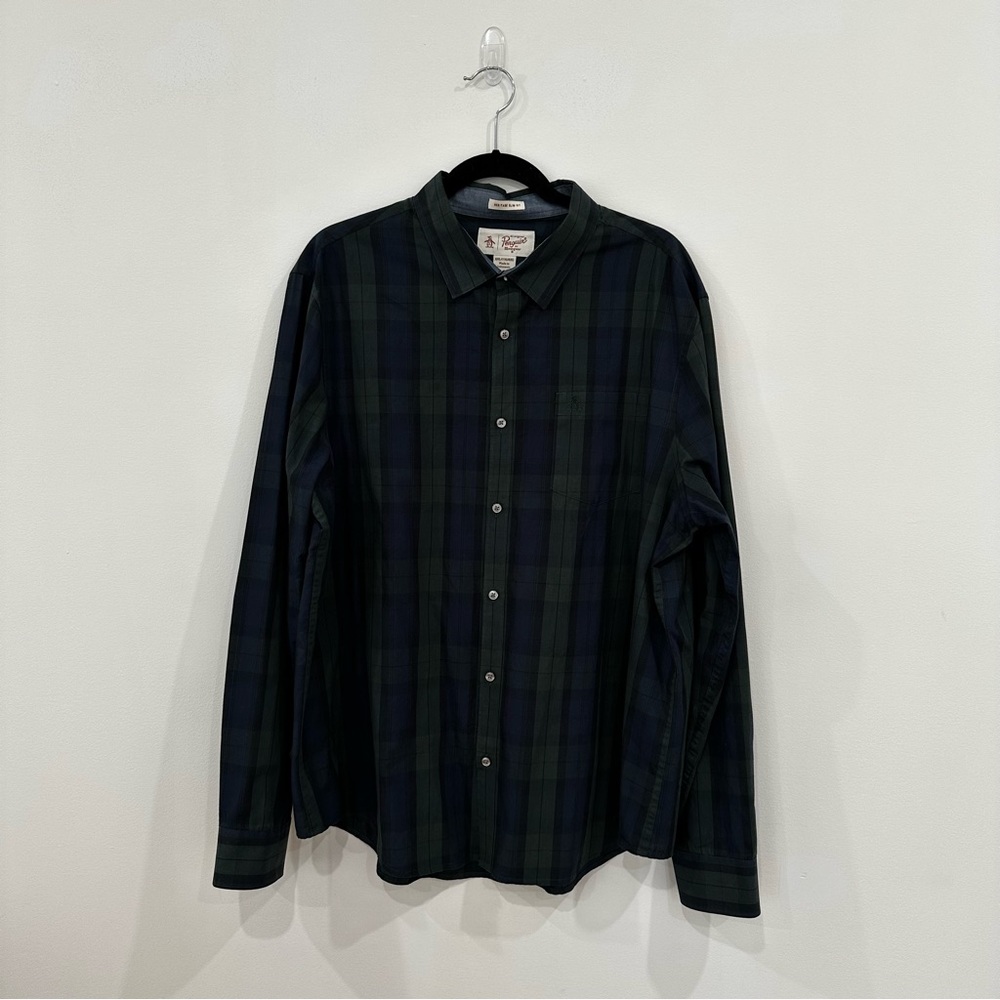 Penguin Heritage Slim Fit Button-Down Shirt | Plaid | Size XXL